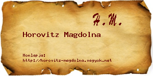 Horovitz Magdolna névjegykártya